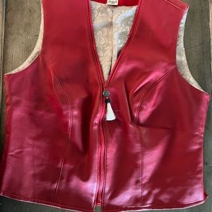 Red Leather Vest.